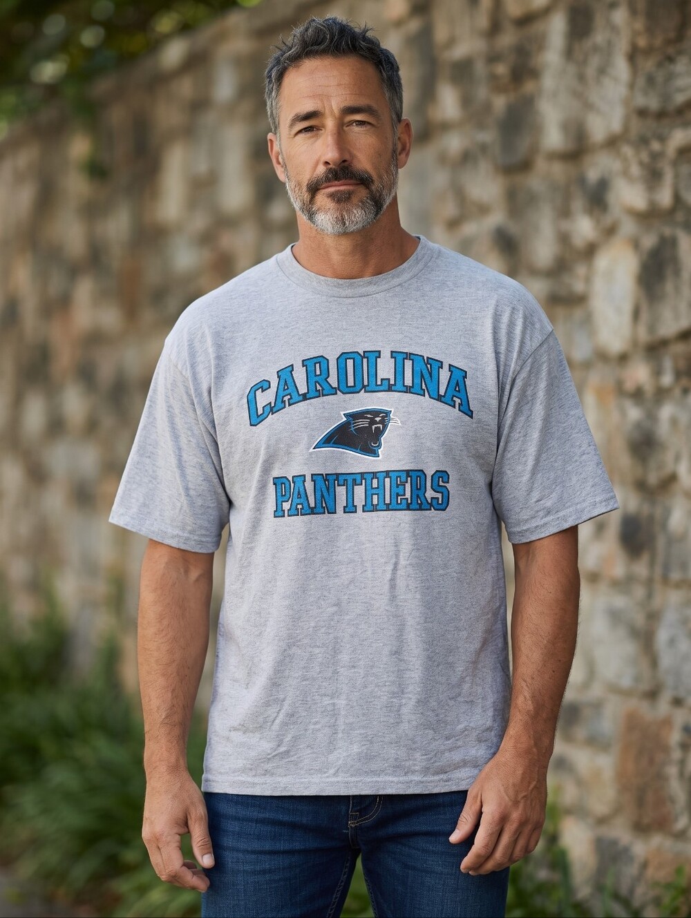 Carolina Panthers Men’s Gray Graphic T-Shirt NFL